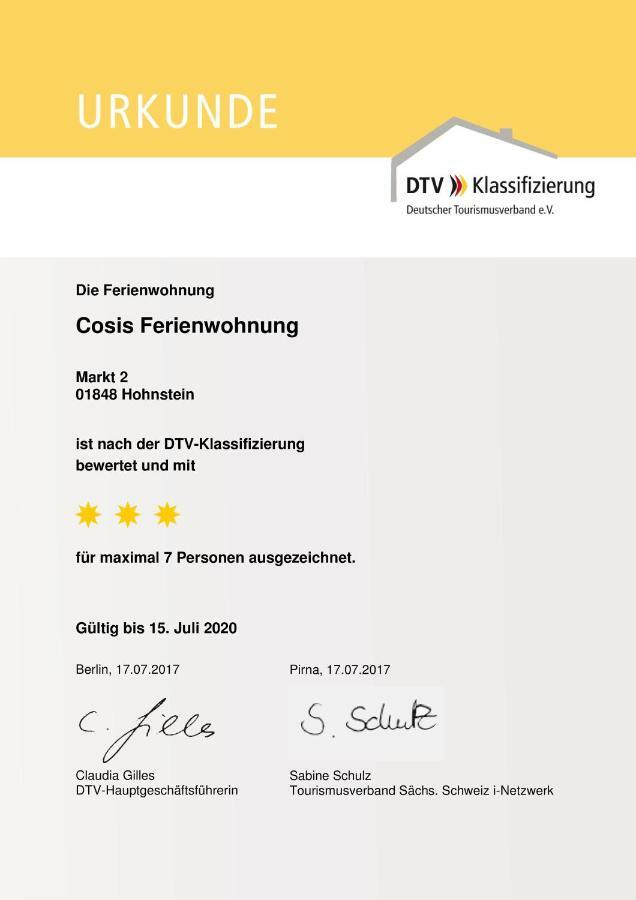 Cosis Ferienwohnung 霍恩斯泰因 外观 照片